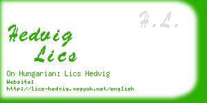 hedvig lics business card